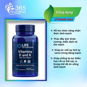 Vitamin D và K của Life Extension